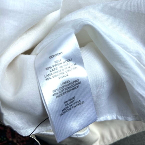 New Tibi Boiled Wool Sculpted Skirt size 4 off white ivory - Picture 10 of 12